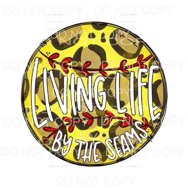 Living Life By The Seams Leopard Softball Sublimation 