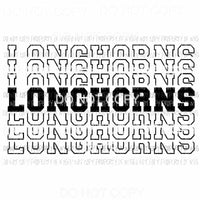 Longhorns mirrored Sublimation transfers Heat Transfer