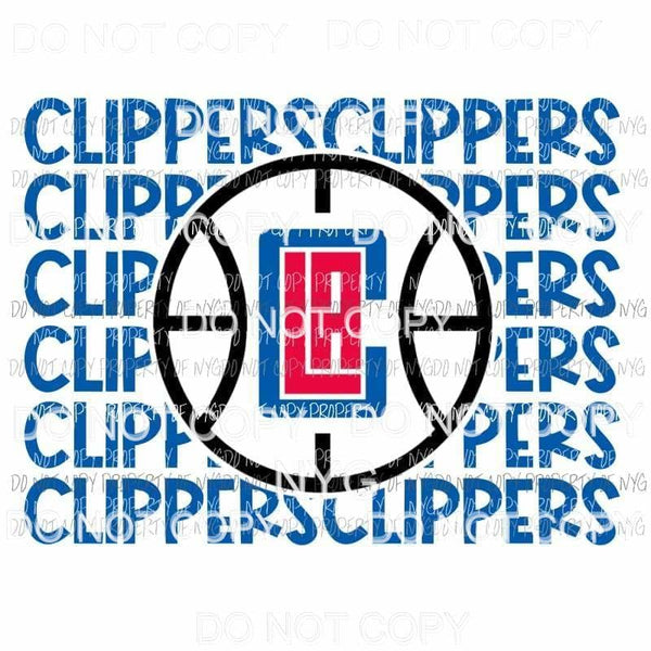 Los Angeles Clippers stacked Sublimation transfers Heat Transfer