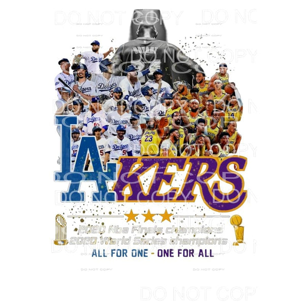 Los Angeles Dodgers and Los Angeles Lakers All For One 