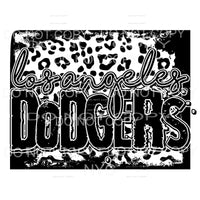 Los Angeles Dodgers Baseball Black Leopard Sublimation 