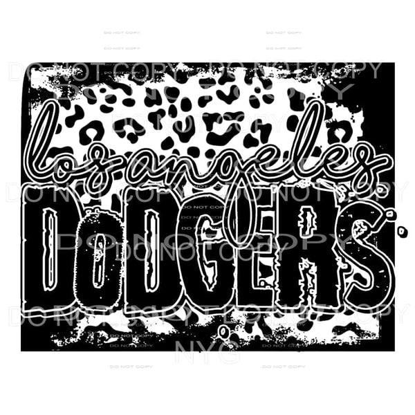 Los Angeles Dodgers Baseball Black Leopard Sublimation 