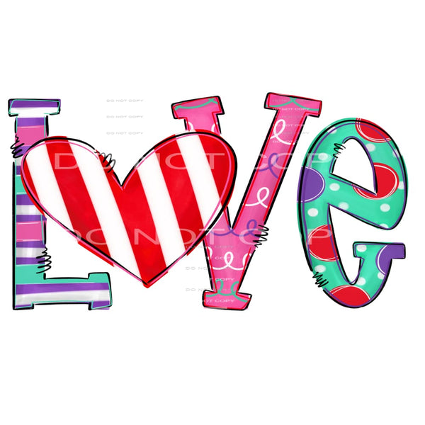 love # 7799 Sublimation transfers - Heat Transfer
