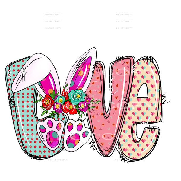 love bunny #6099 Sublimation transfers - Heat Transfer