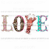 Love Crawfish # 2 Sublimation transfers Heat Transfer