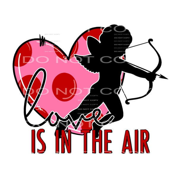 Love Is In The Air Cupid Pink Red Heart Valentines Day #2397