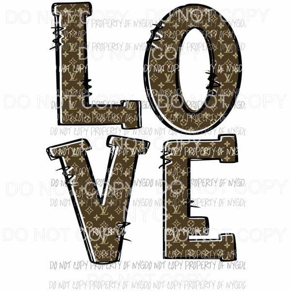 love LV 4 Stacked Sublimation transfers Heat Transfer