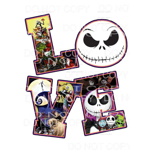 Love Nightmare before Christmas Sublimation transfers - Heat