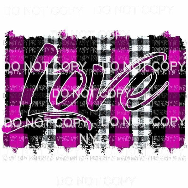 love plaid 15 Sublimation transfers Heat Transfer