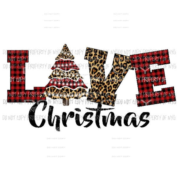Love Red Tree Christmas Sublimation transfers Heat Transfer