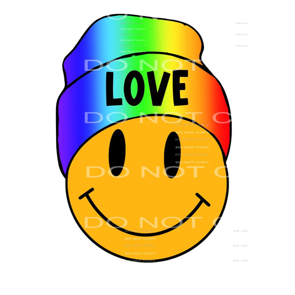 LOVE smile face # 2350 Sublimation transfers - Heat Transfer