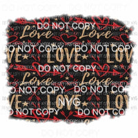 Love with arrows torn edges Sublimation transfers Heat Transfer