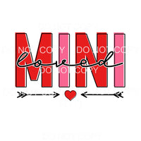 Loved Mini Pink Red Heart Arrow Valentines Day #2269 