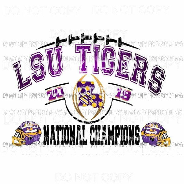 LSU Champs # 1 tigers Sublimation transfers Heat Transfer