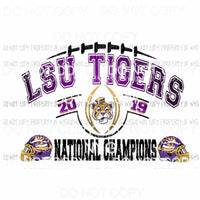 LSU Champs # 2 tigers Sublimation transfers Heat Transfer
