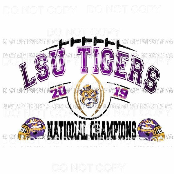 LSU Champs # 2 tigers Sublimation transfers Heat Transfer
