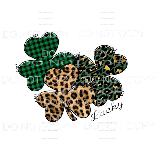 Lucky 3 shamrocks Sublimation transfers - Heat Transfer