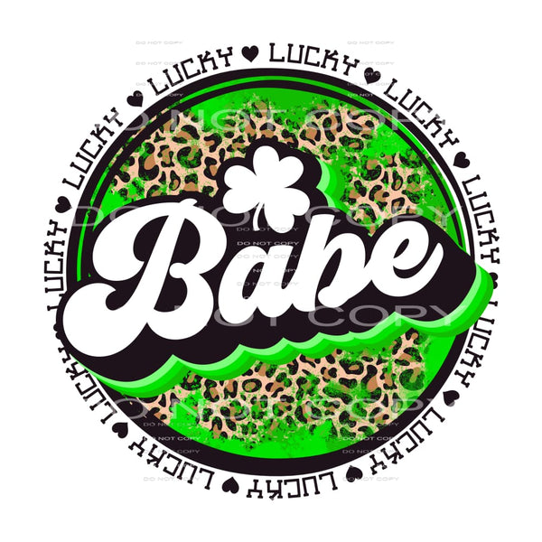 Lucky Babe Clover Leopard Circle St Patricks Day #2516 