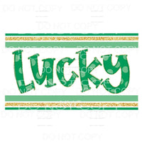 Lucky Green Gold Glitter Sublimation transfers - Heat 