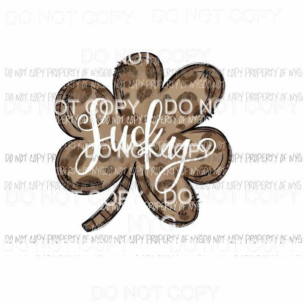Lucky Leopard Clover shamrock Sublimation transfers Heat Transfer