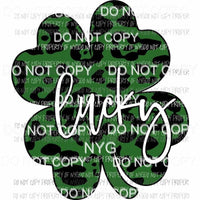Lucky Leopard Shamrock #1 Sublimation transfers Heat Transfer