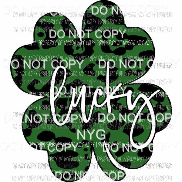 Lucky Leopard Shamrock #1 Sublimation transfers Heat Transfer