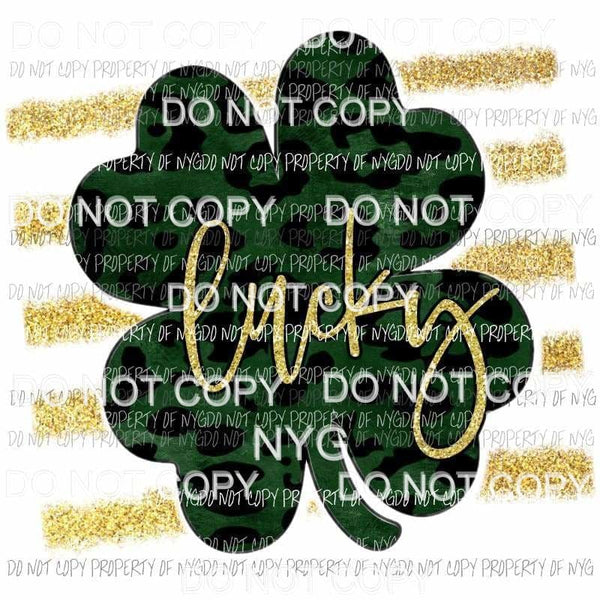 Lucky Leopard Shamrock #2 Sublimation transfers Heat Transfer