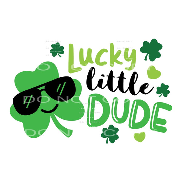 Lucky Little Dude shamrock with glasses Sublimation