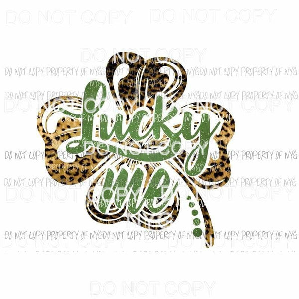 Lucky Me #3 shamrock leopard green Sublimation transfers Heat Transfer