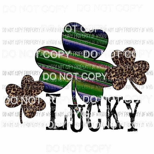 Lucky serape leopard shamrock Sublimation transfers Heat Transfer