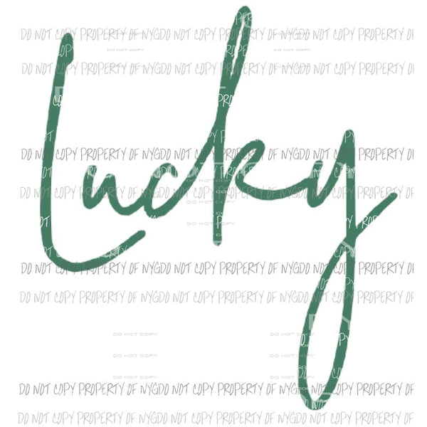 LUCKY st patricks day Sublimation transfers Heat Transfer