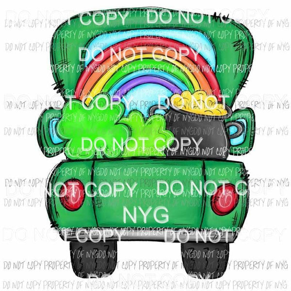 Lucky Truck St Pattys Day Sublimation transfers Heat Transfer