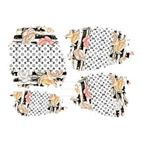 lv floral patches # 7780 Sublimation transfers - Heat 