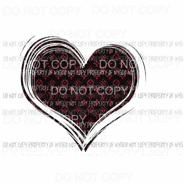 LV heart #5 pink louis vuitton Sublimation transfers Heat Transfer