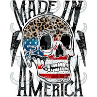 Made In America Skull Sublimation transfers - Heat Transfer