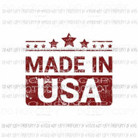 Made in the USA Sublimation transfers usa america july 4th Heat Transfer