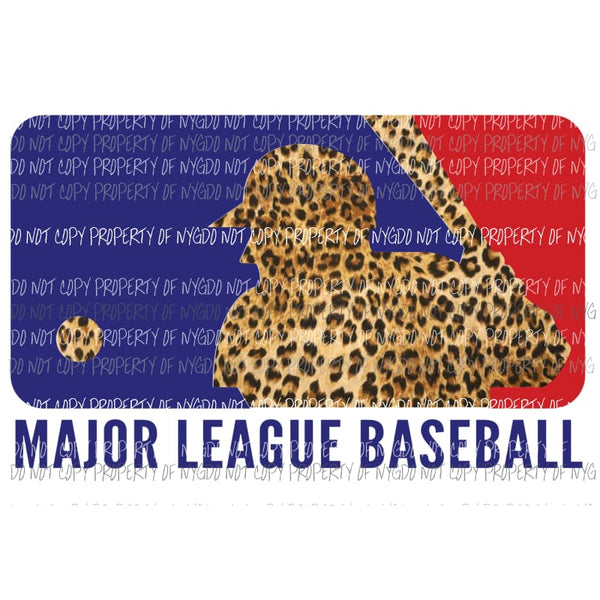 Major League Baseball logo leopard #2 Sublimation transfers Heat Transfer