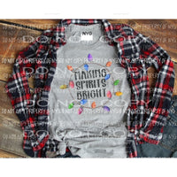 Making Spirits Bright Christmas Sublimation transfers Heat Transfer