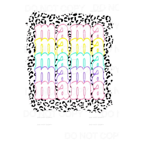 Mama # 3 leopard Sublimation transfers - Heat Transfer