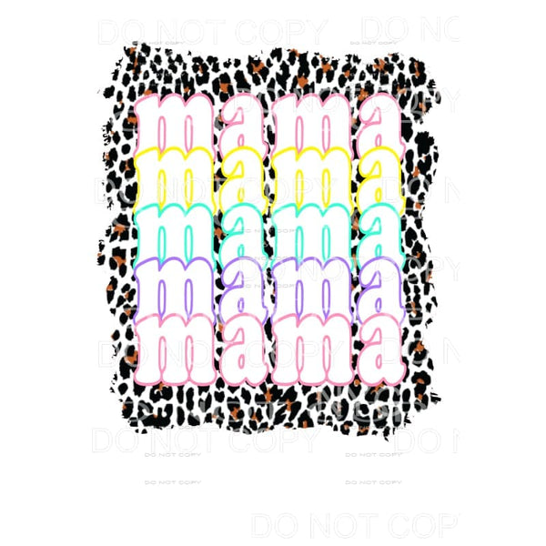 Mama # 4 leopard Sublimation transfers - Heat Transfer
