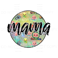 Mama Circle # 8 cocomelon Sublimation transfers - Heat 