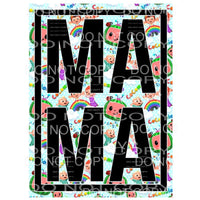 Mama Cocomelon Framed Sublimation transfers - Heat Transfer