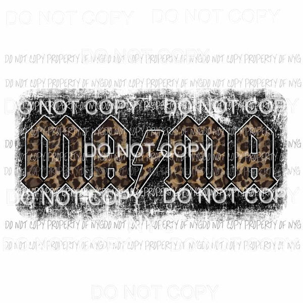 MaMa leopard lightning bolt Sublimation transfers Heat Transfer