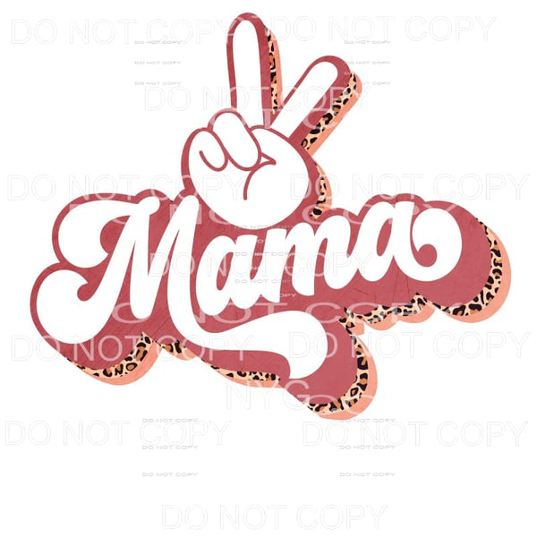 Mama Leopard Retro Peace Neutral Sublimation transfers - 