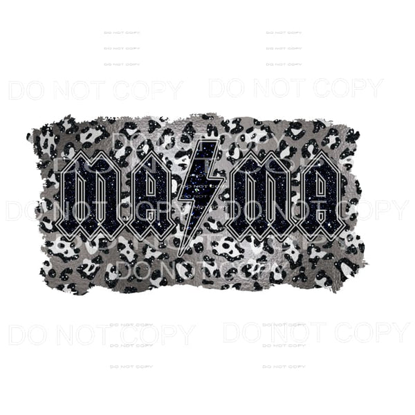 MAMA Leopard Silver Sublimation transfer - Heat Transfer