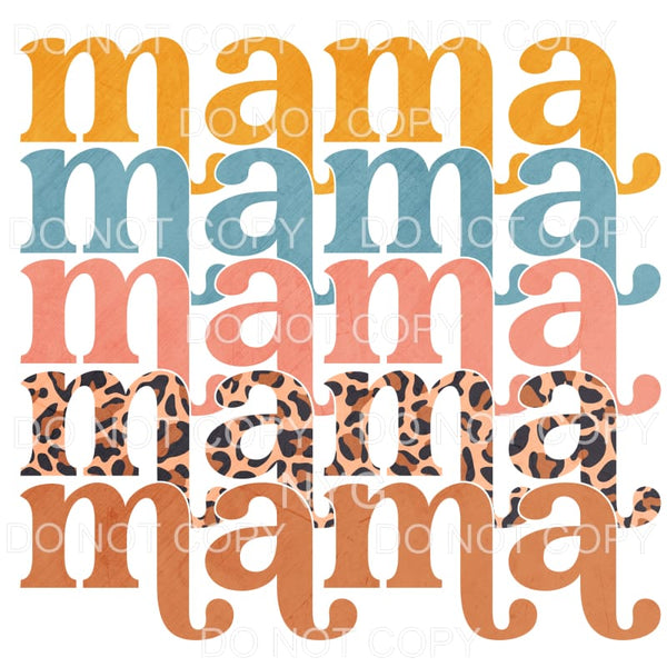 Mama Leopard Stacked Sublimation transfers - Heat Transfer