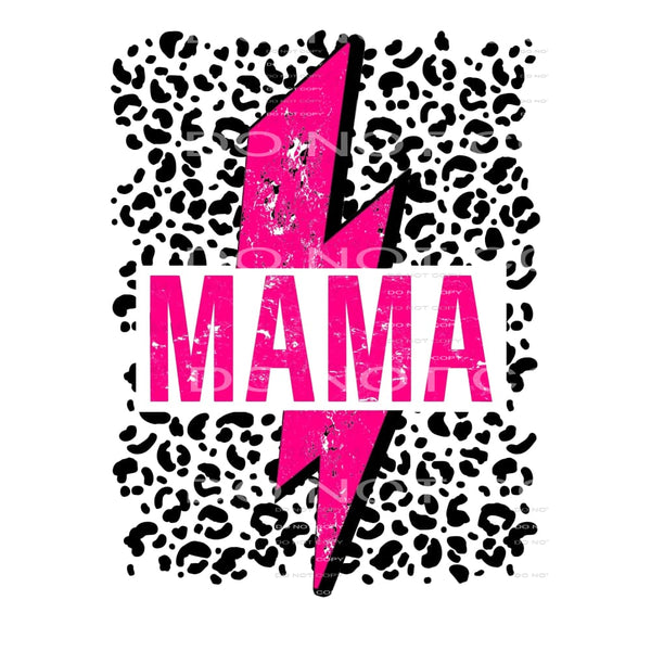 mama lightning Bolt # 2331 Sublimation transfers - Heat