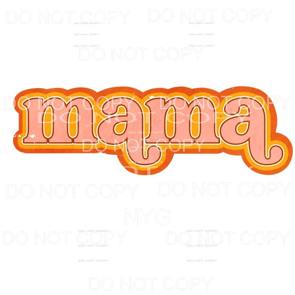 Mama Retro Fall Colors Sublimation transfers - Heat Transfer