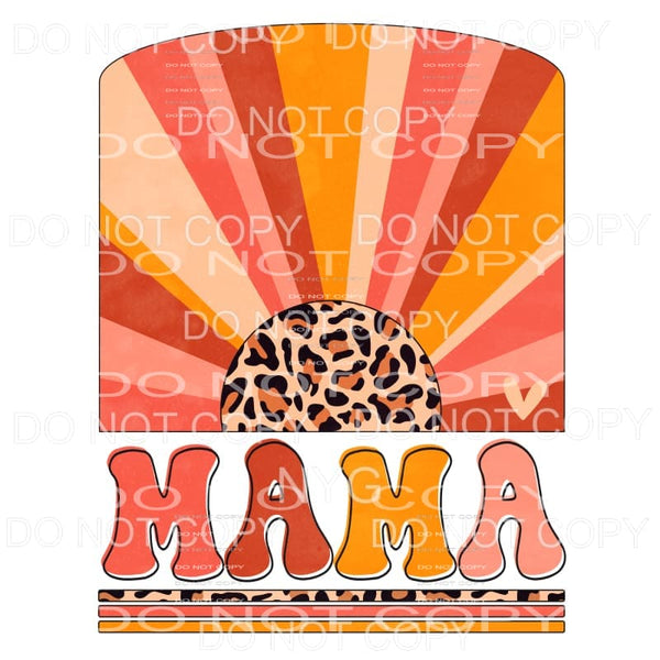 Mama Retro Leopard Sublimation transfers - Heat Transfer