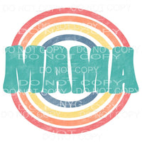 Mama Retro Rainbow Sublimation transfers - Heat Transfer